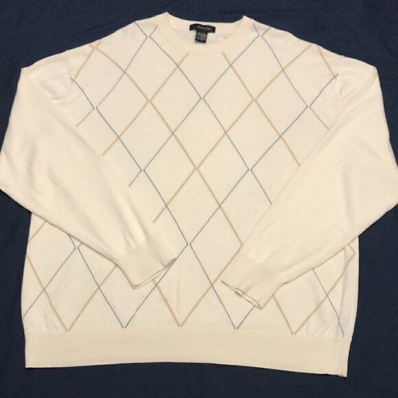 J. Ferrar diamond pattern mens crew neck pullover size XXL - Picture 1 of 7